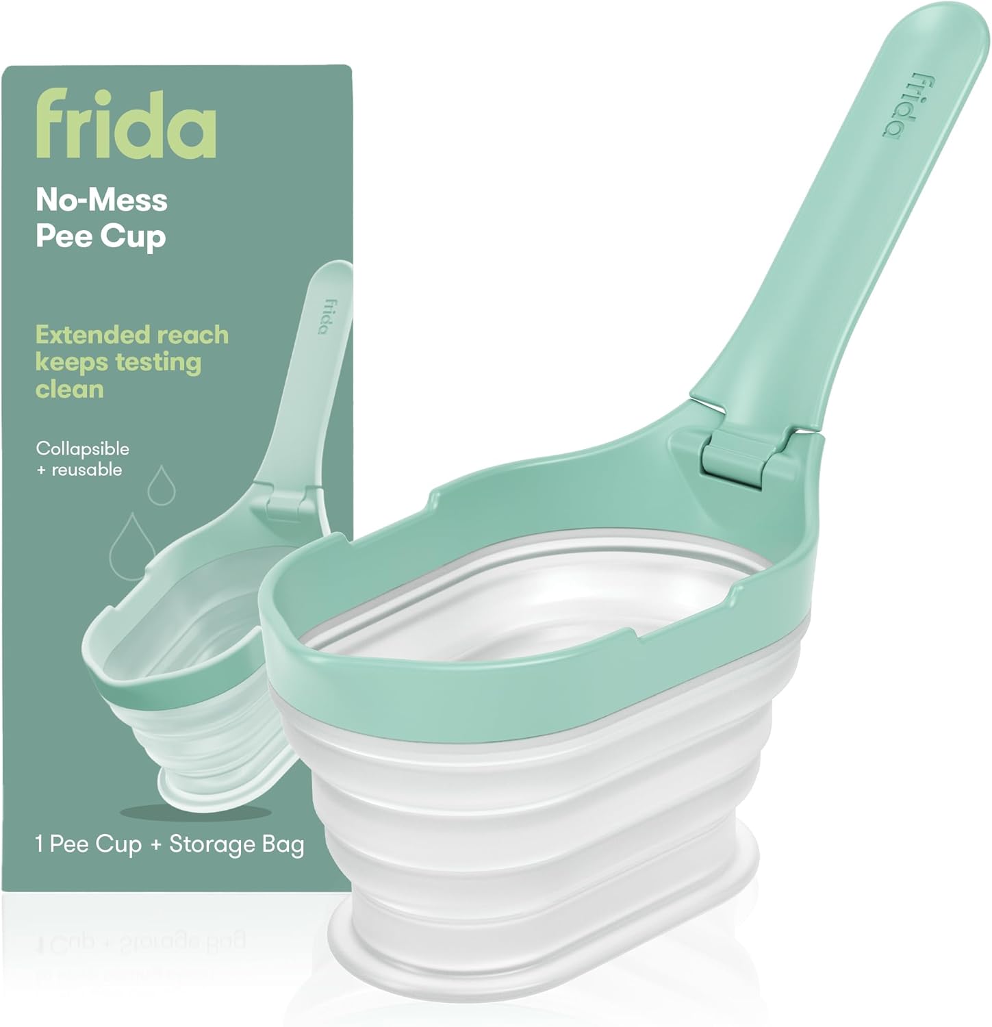 Frida Fertility No-Mess Pee Cup, Reusable Urine Cup, Pregnancy Tests w/Bag | For Pregnancy, Ovulation & Fertility Tests, Family Planning Essential, Includes Storage Bag