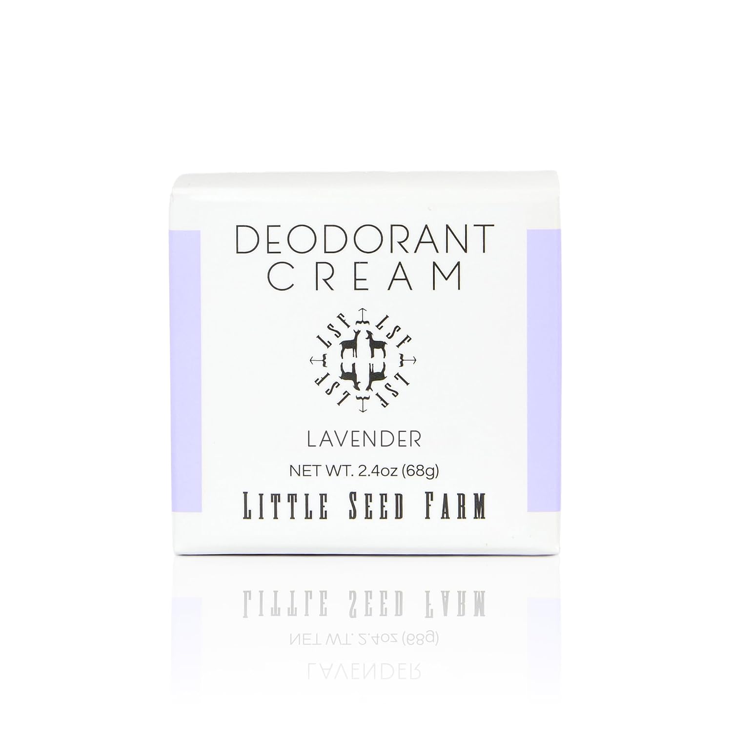 Little Seed Farm All Natural Deodorant Cream – Lavender, 2.4 oz | Aluminum free deodorant for women or men, 68 grams net weight