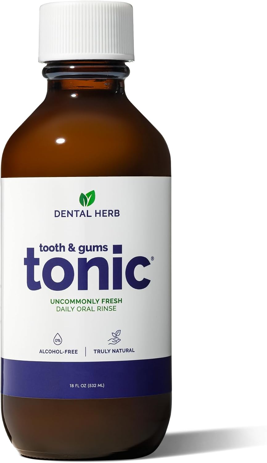 Tooth & Gums Tonic Herbal Mouthwash Oral Rinse 18fl oz, Dental Herb Company