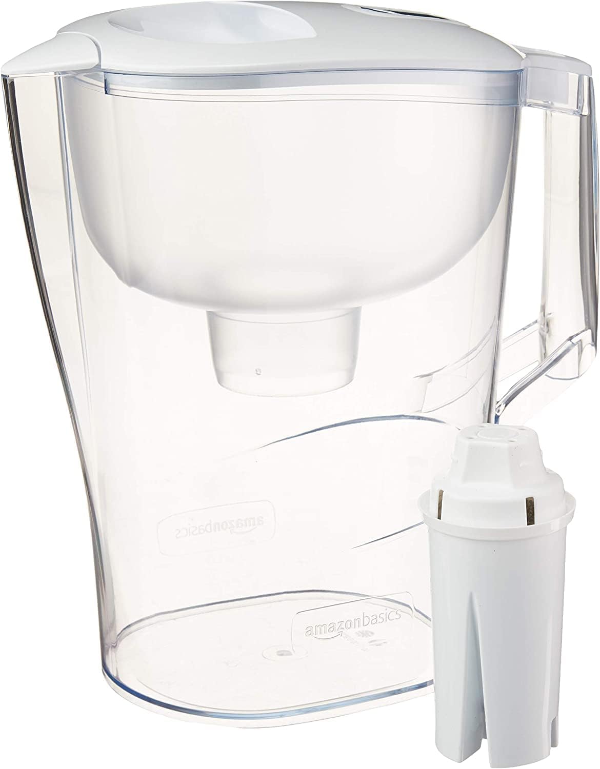Amazon Basics 10-Cup Pitcher with Filter Compatible with Brita Water Filter
