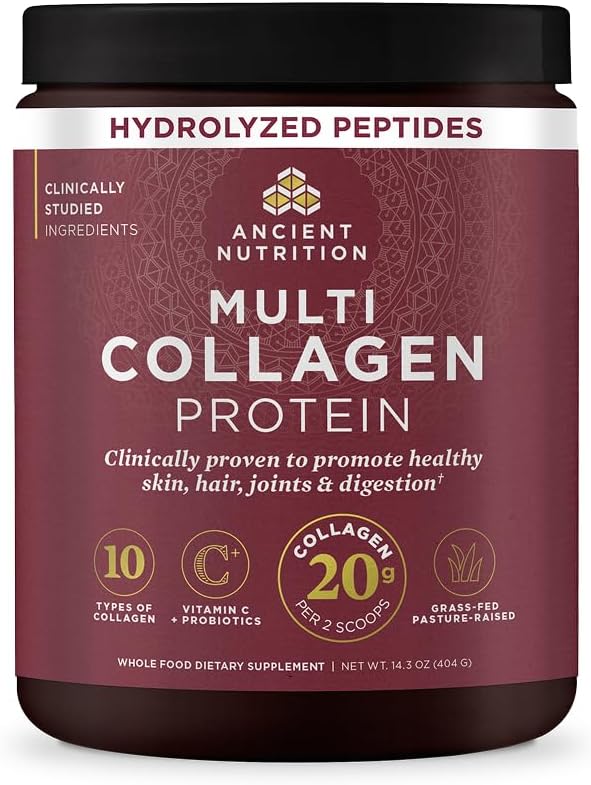 Ancient Nutrition Hydrolyzed Multi Collagen Peptides Powder, Unflavored
