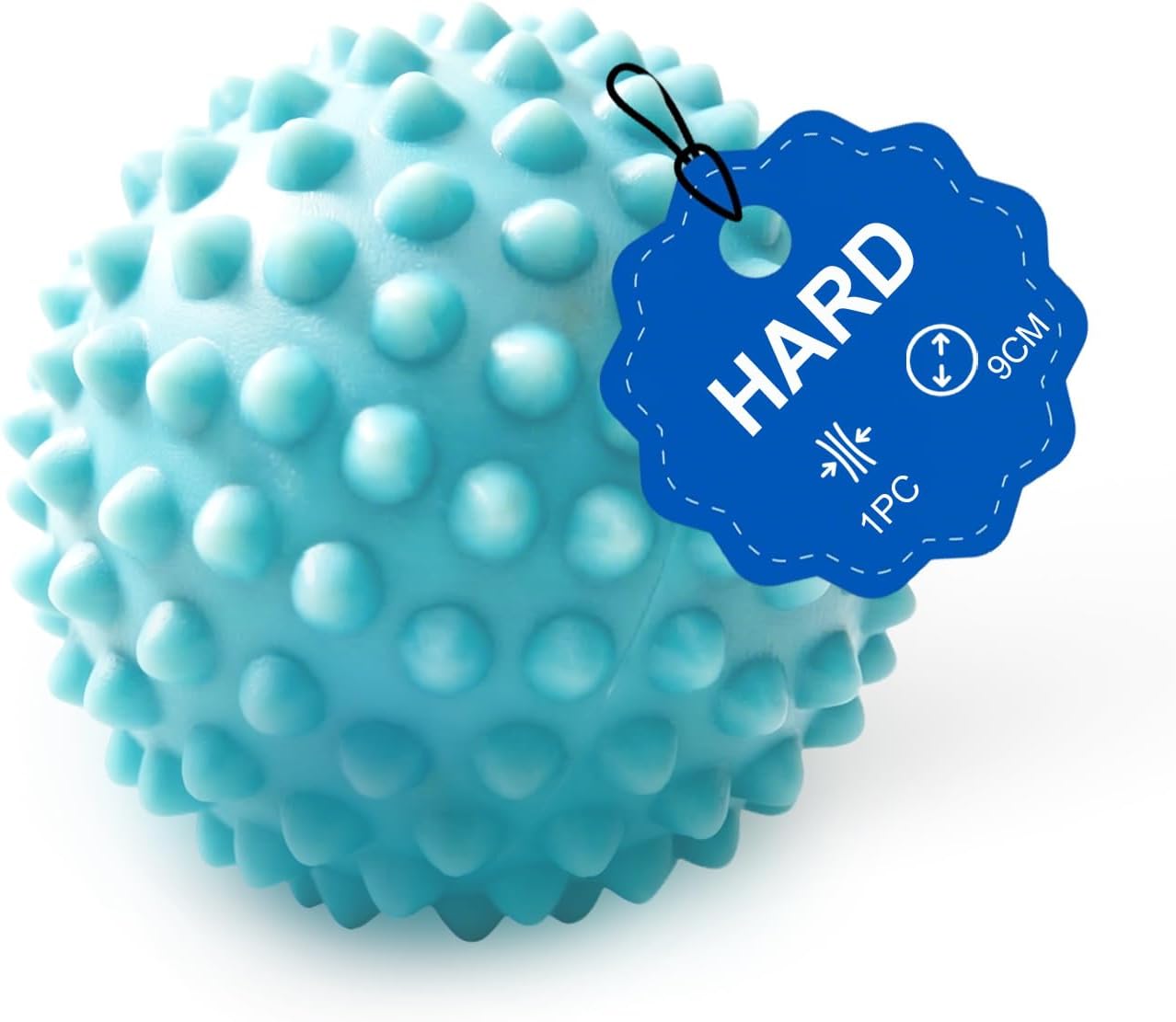 9cm Massage Ball for Trigger Point & Deep Tissue – Gentle Spiky PVC Muscle Roller for Plantar Fasciitis, Neck, Back & Foot Pain Relief – Portable Body Massager (Light Blue)
