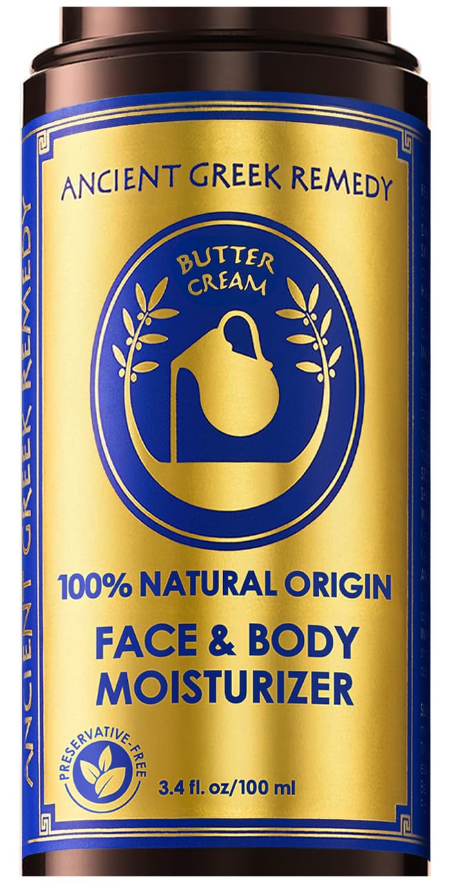 Organic Face Moisturizer for Dry Skin, Hydrating Facial & Body Butter Cream | Anti Aging Moisturizer Nourishes & Softens Mature & Sensitive Skin, Natural Face & Body Butter with Vitamin E & Rosehip Oil