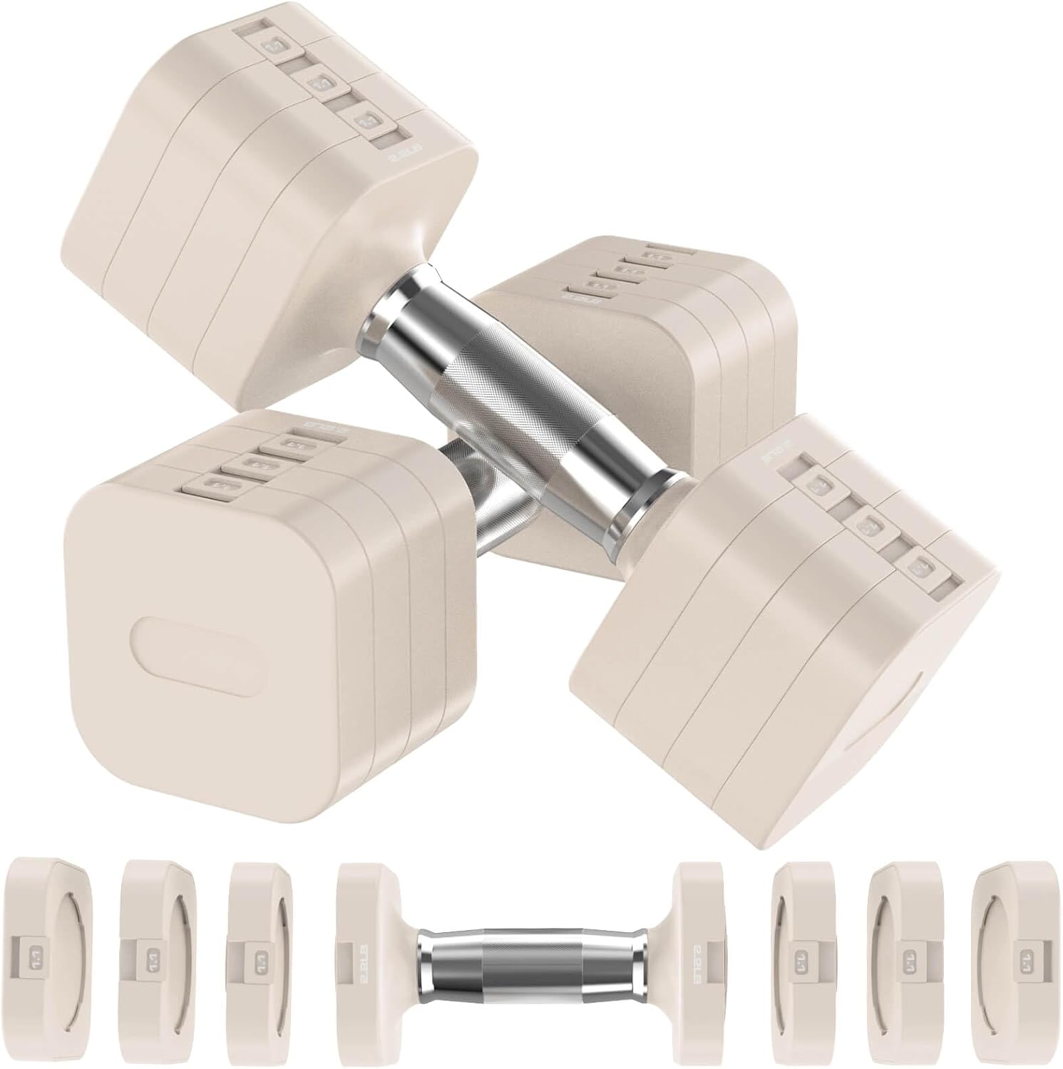 Hezeyferg Adjustable Dumbbell Set,Adjustable Weight Dumbbells for Women/Men | 17.6LB/22LB/26.4LB/30.8LB for Choices, with Multiple Levels, Hand Weights Sets for Home Gym Full Body Workout