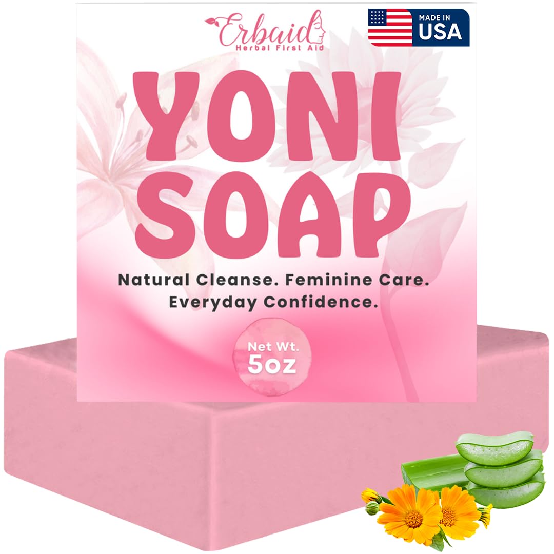 Yoni Soap – pH Balance Feminine Wash for Odor Control & Hydration – Gentle Yet Effective Vaginal Wash for Daily Intimate Hygiene – Natural Cleansing & Moisturizing Vagina Soap for Women, Made in USA