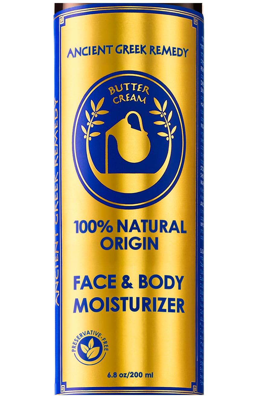 Organic Face Moisturizer for Dry Skin, Hydrating Facial & Body Butter Cream | Anti Aging Moisturizer Nourishes & Softens Mature & Sensitive Skin, Natural Face & Body Butter with Vitamin E & Rosehip Oil
