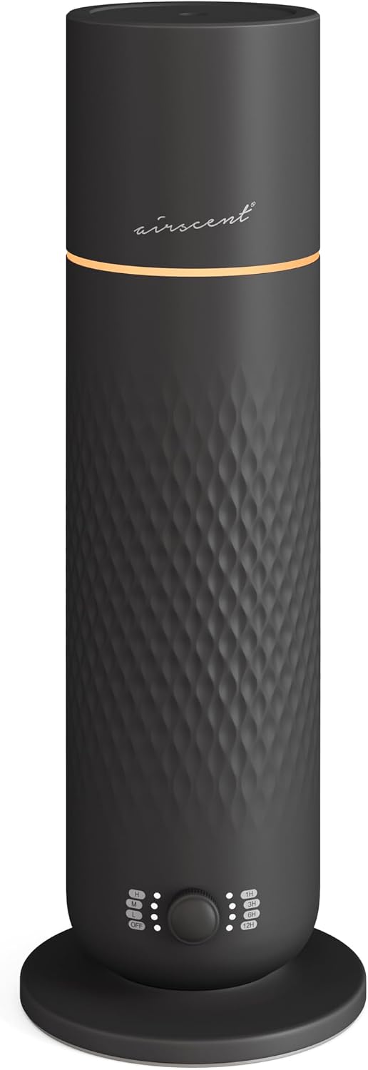 The AirScent Waterless Diffuser – Cold Air Scent Diffuser Oil Machine | for Homes, Offices, Hotels and Spas – Aromatherapy Diffuser For Aesthetic Scenting – Black – 4.05 Oz – Fragrance Not Included