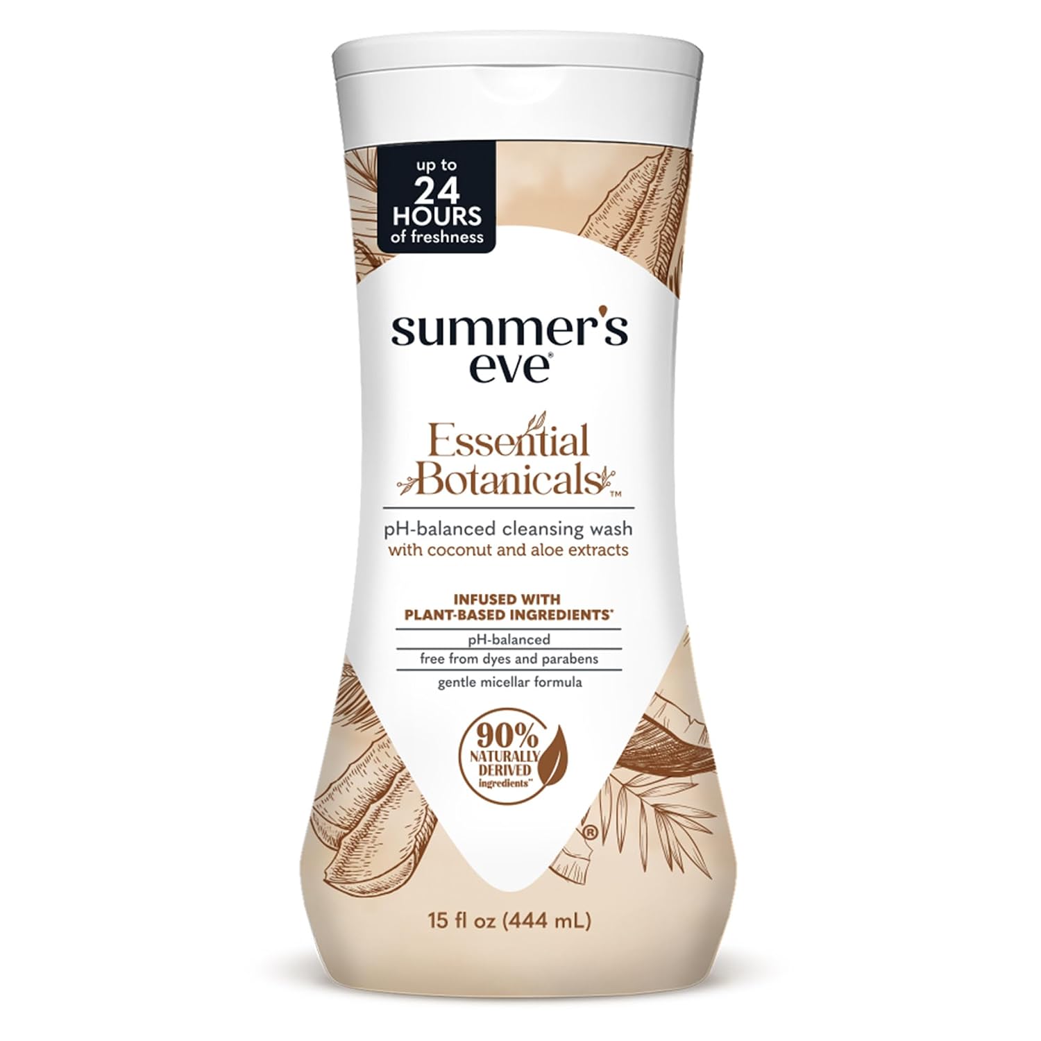 Summer’s Eve Essential Botanicals Feminine Wash, Coconut Aloe, 15 Fl Oz