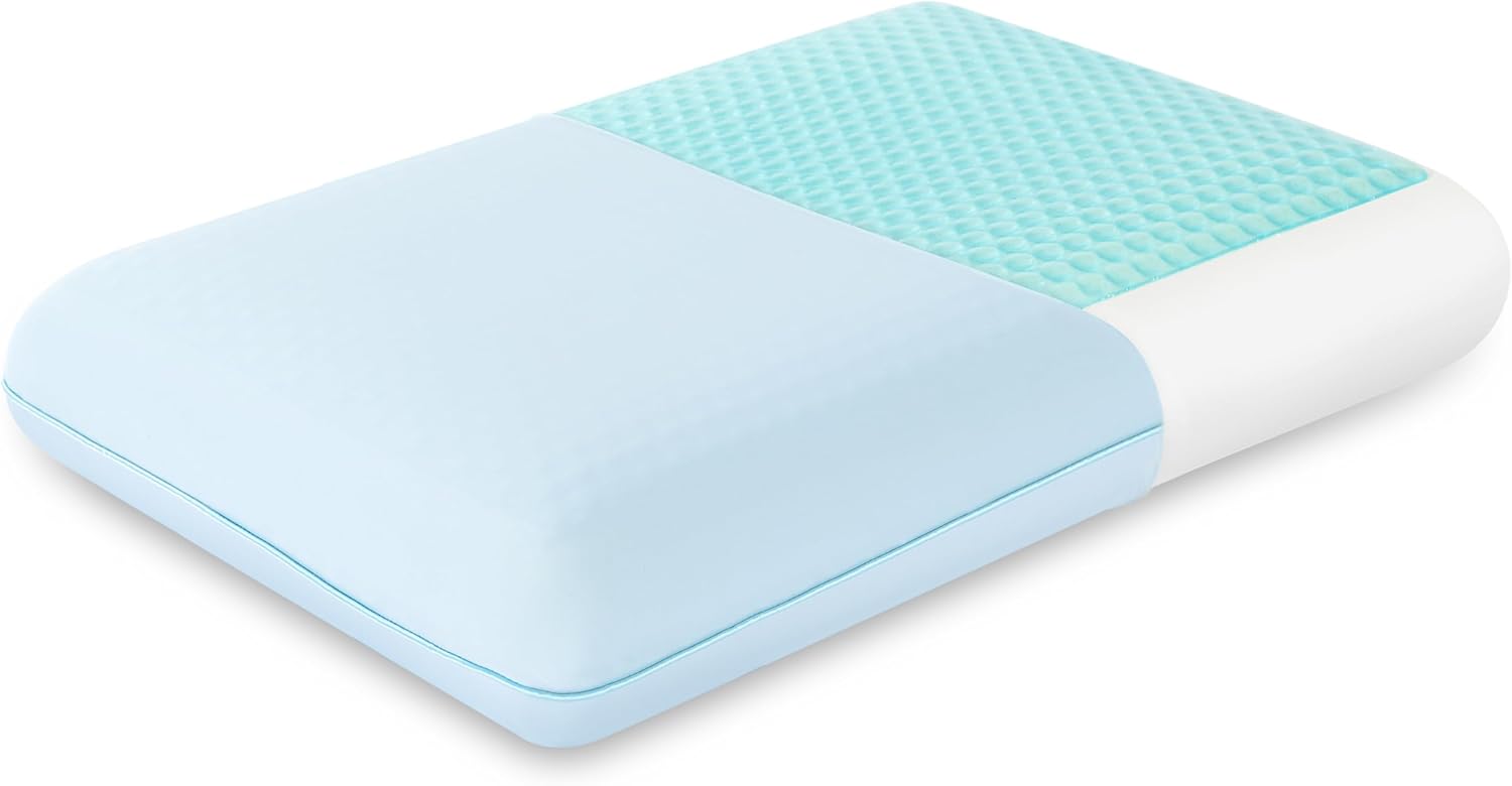 EGOHOME Cooling Gel Memory Foam Pillow, Reversible Design, Neck Support