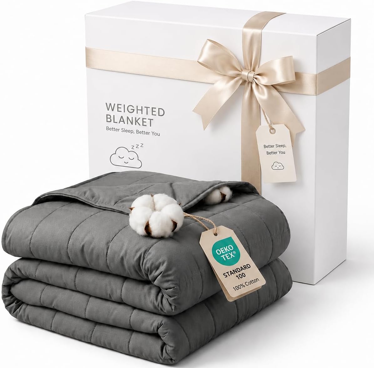 AN Cooling Weighted Blanket for Adults, 60″ x 80″ 15lbs Queen