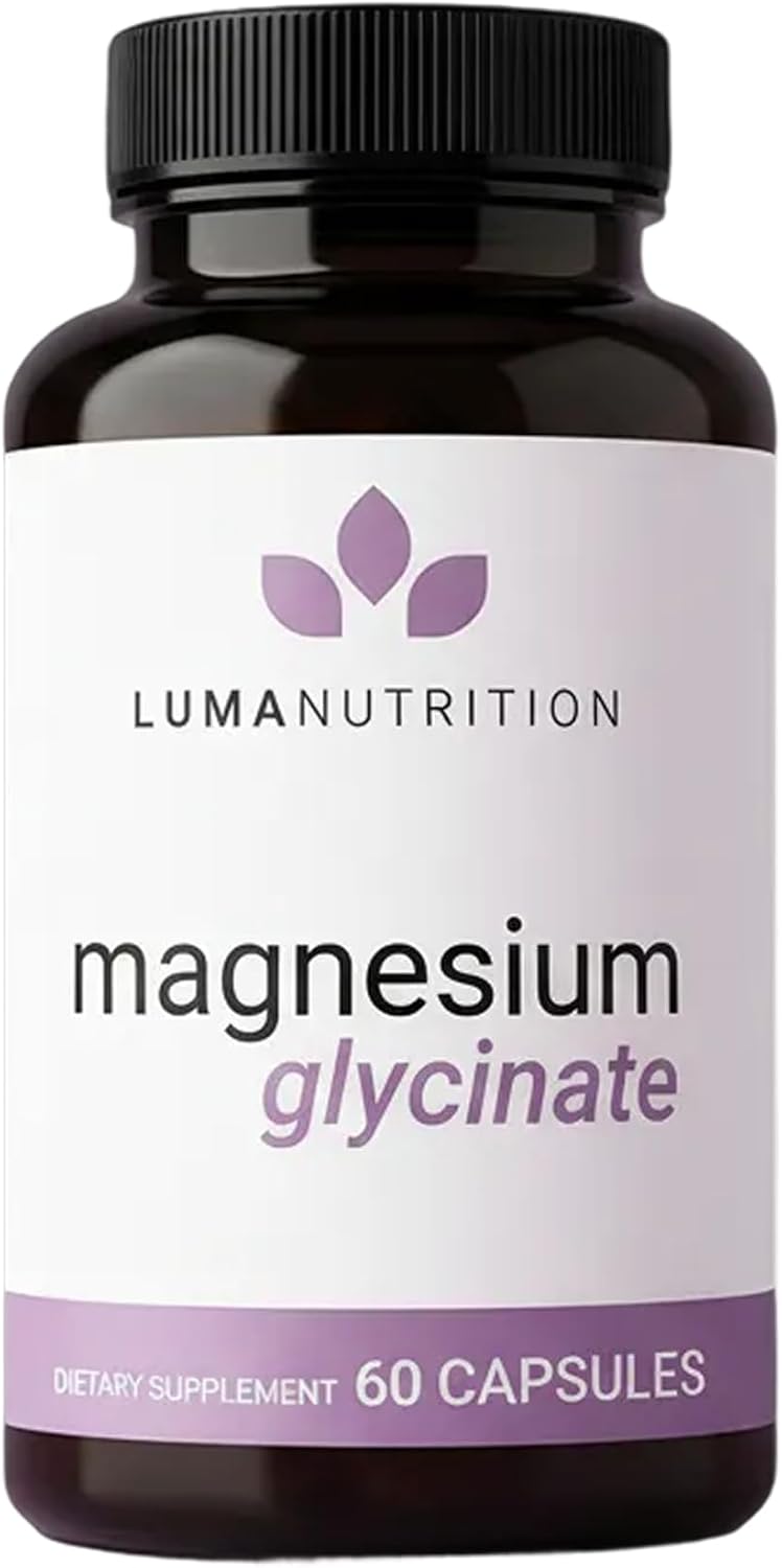 Luma Nutrition Magnesium Glycinate 1000mg Supplement – 60 Capsules