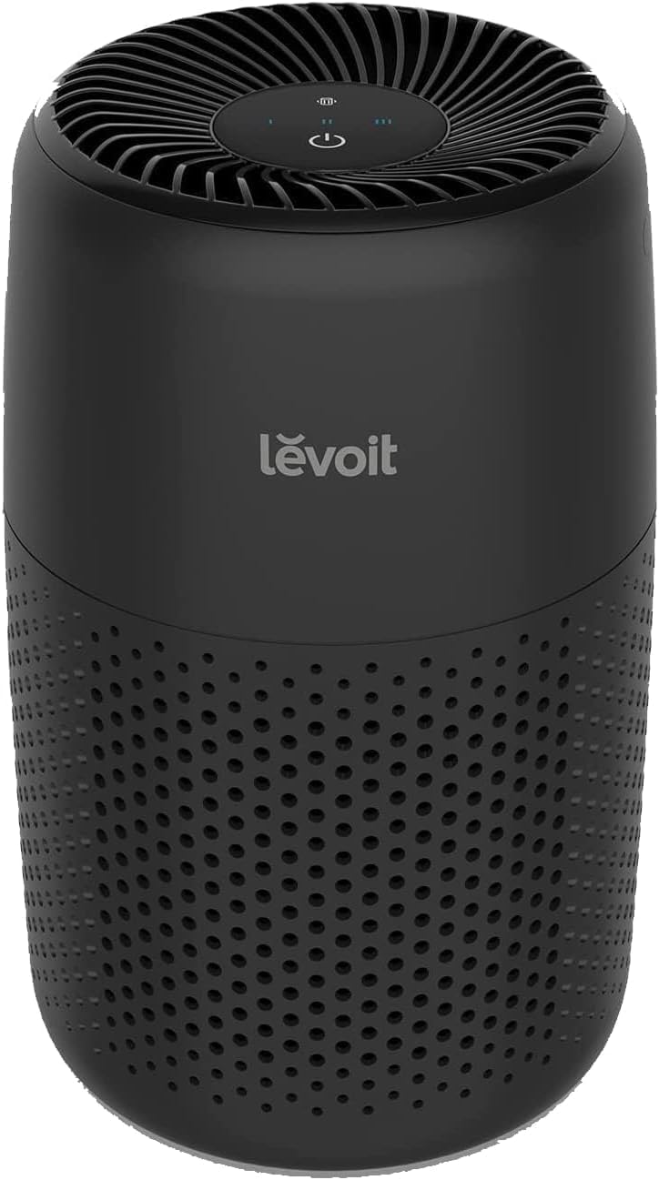 Levoit Air Purifiers for Home Bedroom Dorm Room, Small Quiet Air Purifiers | Filter Cleaner with Fragrance Sponge, Filters Smoke, Allergies, Pet Dander, Odor, Dust, Office, Desktop, Core Mini-P, Black