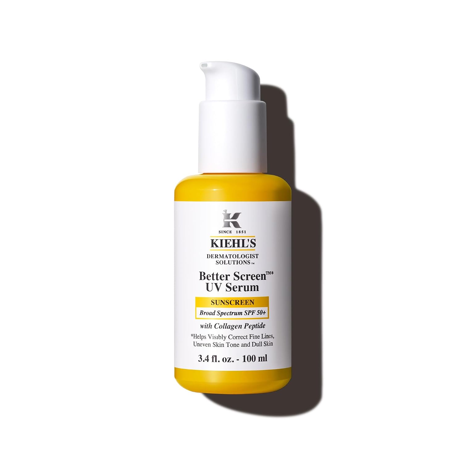 Kiehl’s – Better Screen UV Serum SPF 50+ Facial Sunscreen, Collagen Peptide