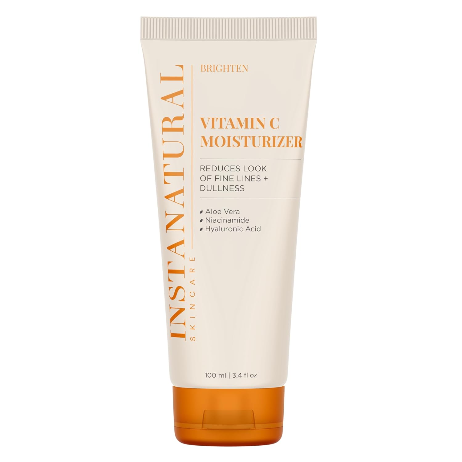 InstaNatural Vitamin C Moisturizer Face Cream, Brightens and Reduces the Look of Fine Lines and Wrinkles, Moisturizing Lotion for Dry Skin, with Hyaluronic Acid, 3.4 FL Oz | Face Cream with Hyaluronic Acid, Niacinamide, and Aloe Vera, Moisturizing Lotion for Fine Lines and Dullness