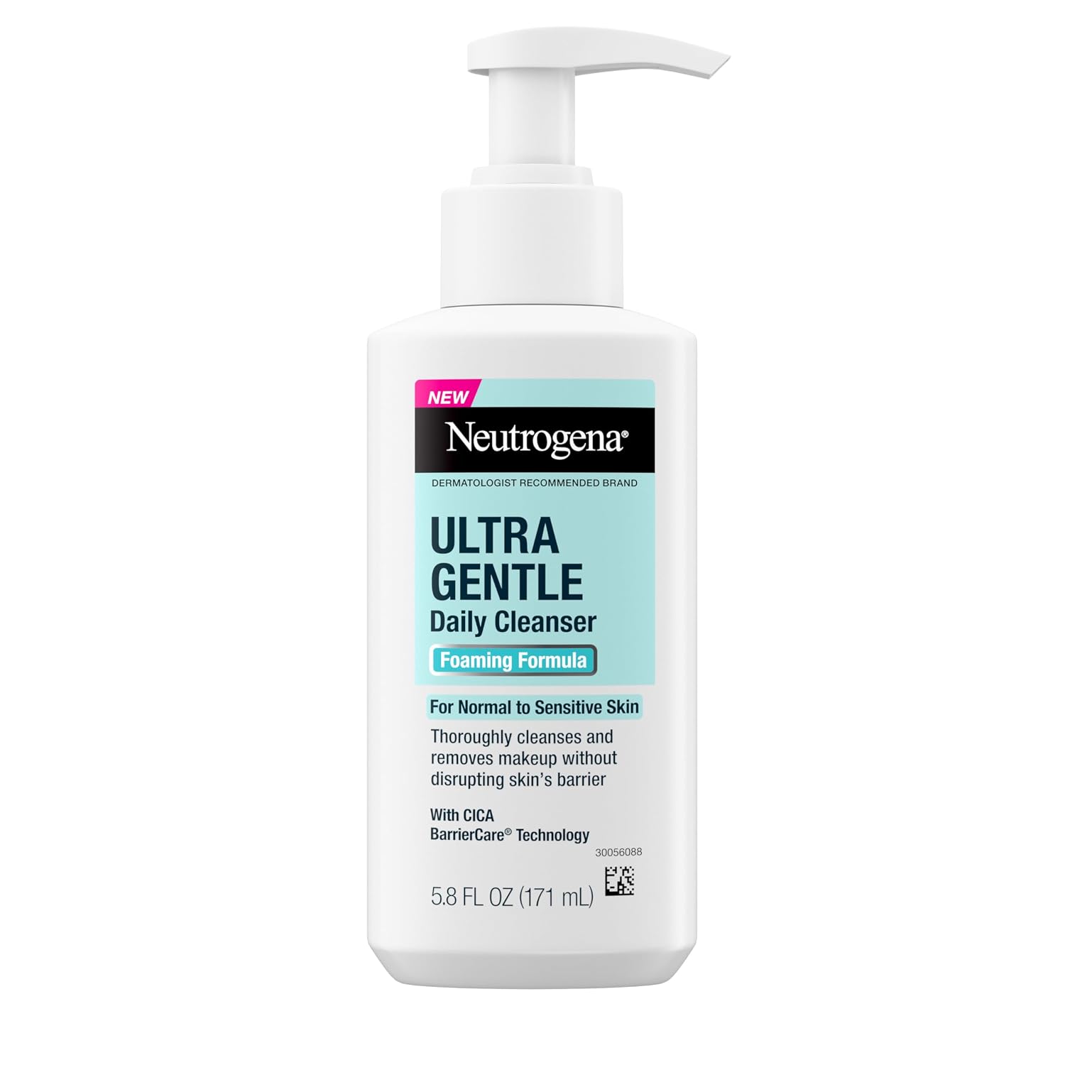 Neutrogena Ultra Gentle Foaming Facial Cleanser, Fragrance-Free, 5.8 fl oz