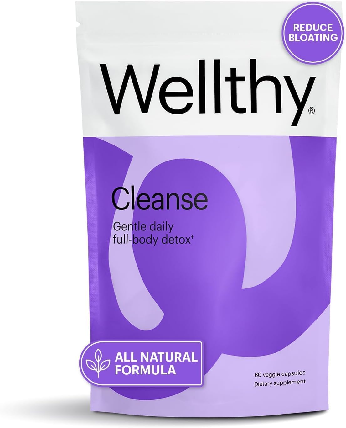 Wellthy Full Body Detox and Immune Support – Advanced Digestive Health, Gut Cleanse and Bloating Relief – All Natural Formula with Milk Thistle, Dandelion Extract and L-Carnitine | 30-Day Supply