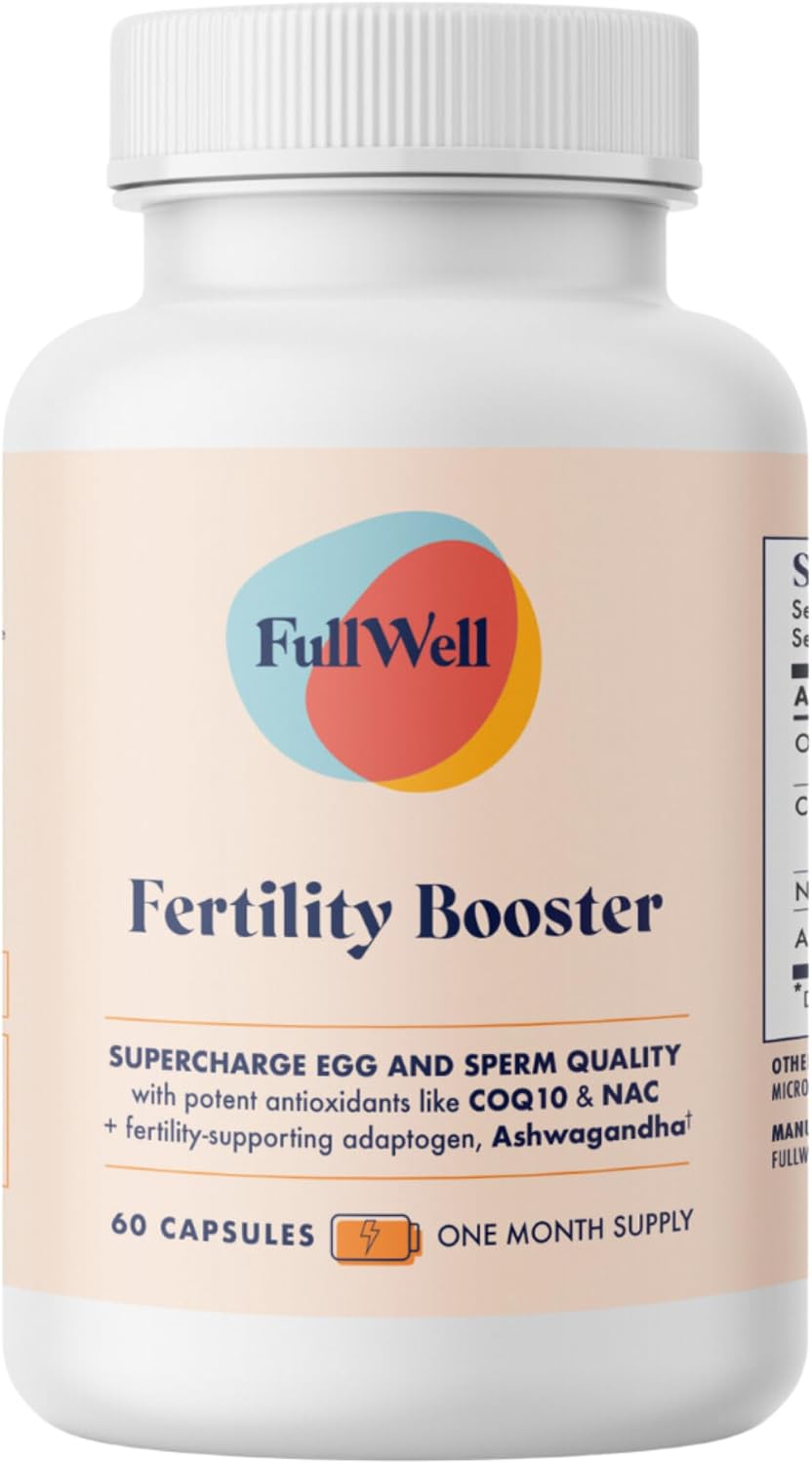 FullWell Fertility Booster, 60 Count (30 Servings) | Conception Support for Men and Women, Supports Egg and Sperm Quality, and Reproductive Health*, CoQ10, NAC, ALA, Ashwagandha