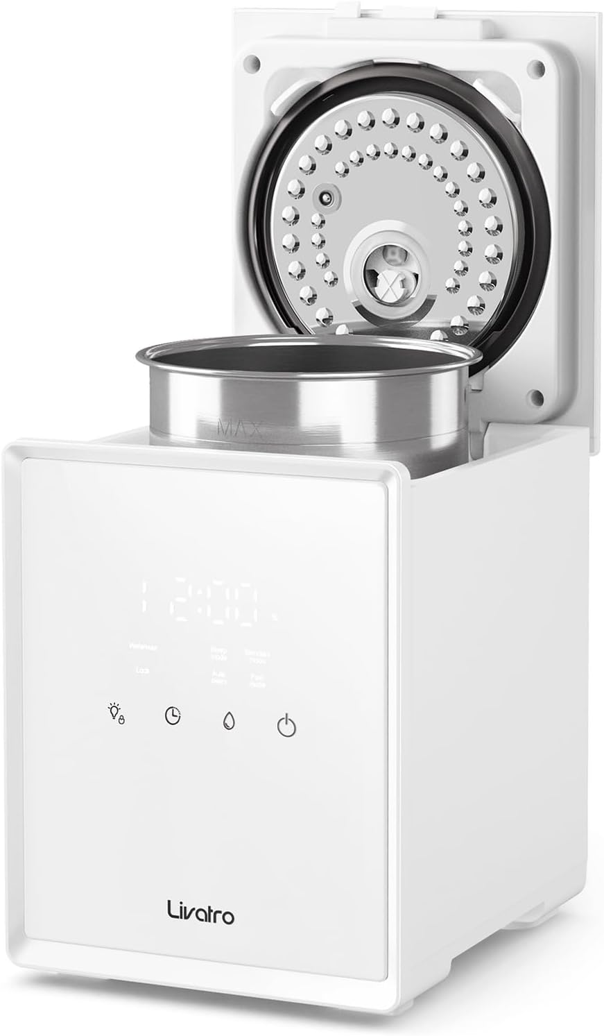 Livatro 3L Stainless Steel Humidifiers for bedroom with Warm Mist Steam