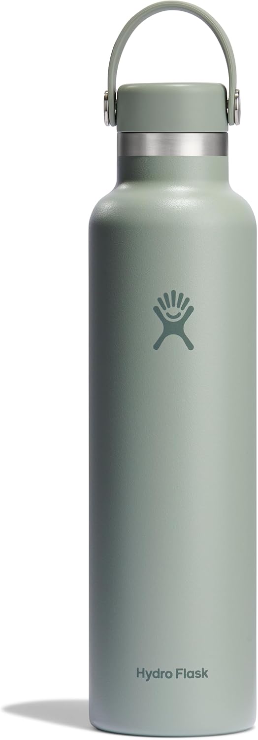 Hydro Flask Water Bottle – Insulated Stainless Steel – Non Spill, Leakproof in 24 Oz Agave Green | Stainless Steel, Leakproof, Cupholder Compatible – Insulated Cold 24 Hrs & Hot 12 Hrs – Agave