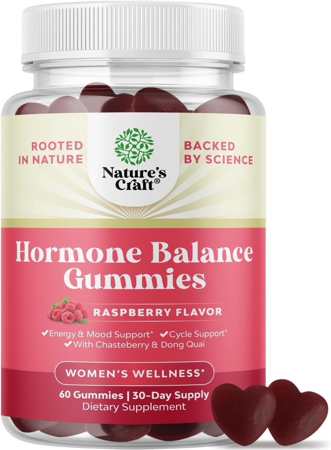 Hormone Balance for Women Gummies of All Ages – Menopause Gummies – 60 Ct | PMS Support Supplement for Women – Regulate Menstrual Cycle & Hormonal Balance – Mood Swings Support – Vitamin B6 & Ginseng