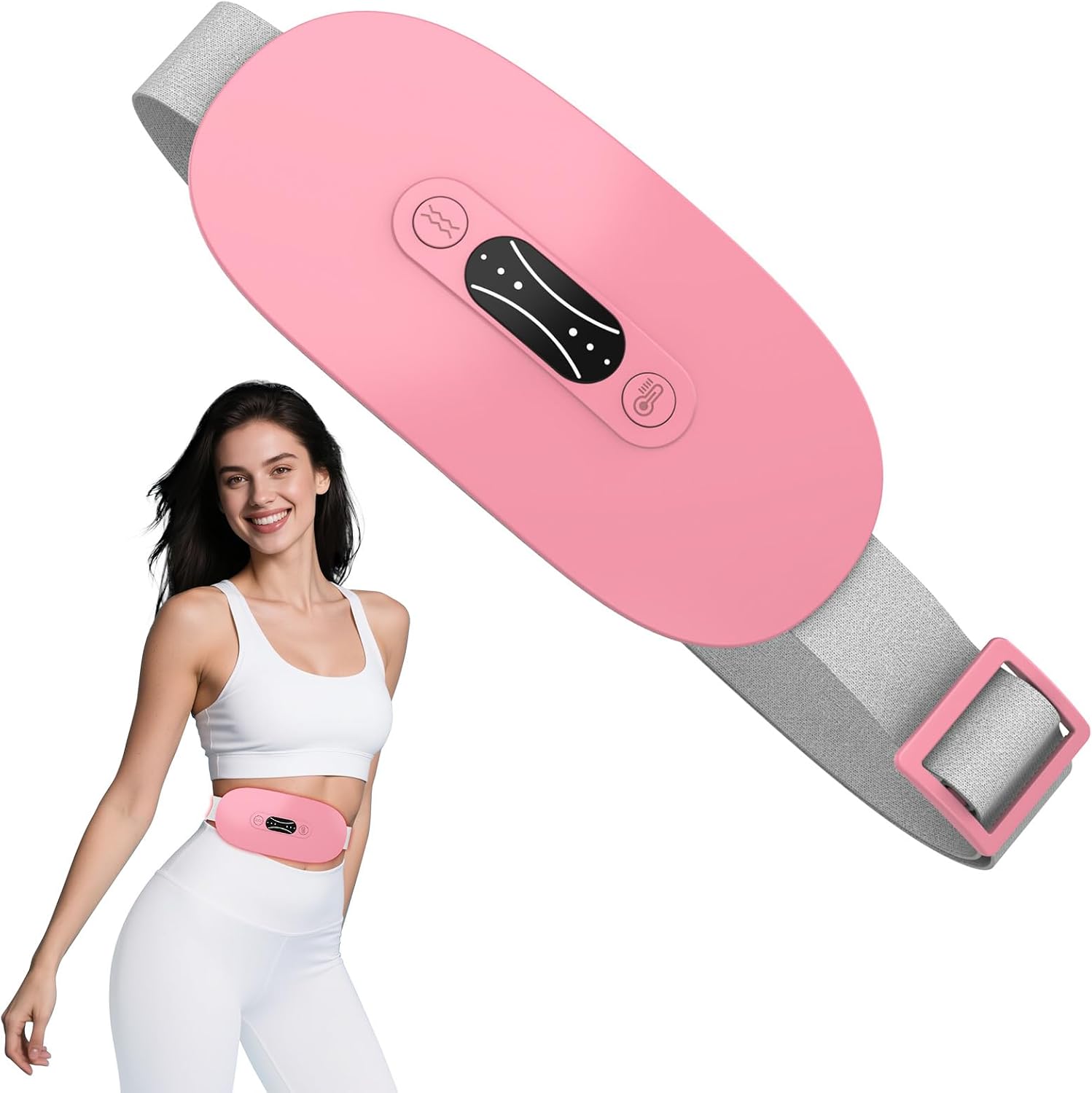 LISACOOL Portable Cordless Heating Pad,Period Cramps,Gifts for Mom,Pink