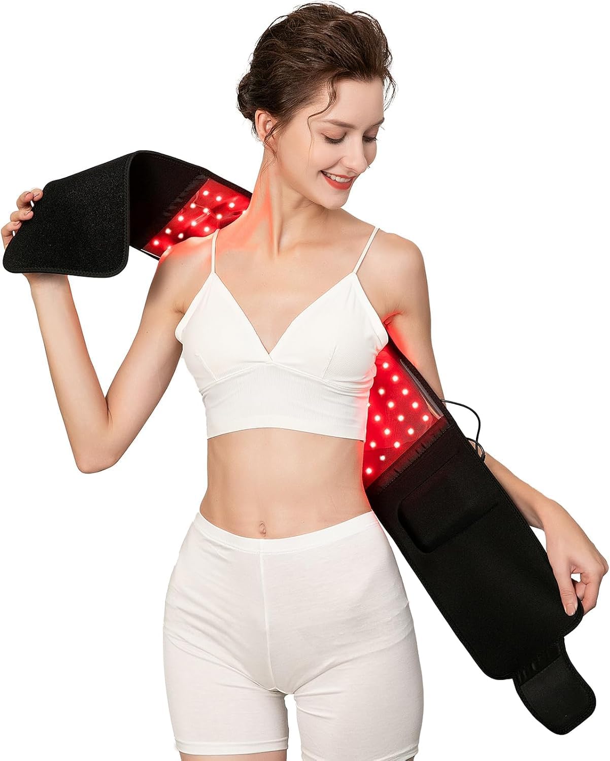 USUIE Red Light Therapy Belt, Infrared Light Therapy Wrap Red Light Therapy Device for Body with Timer for Women Men Gift