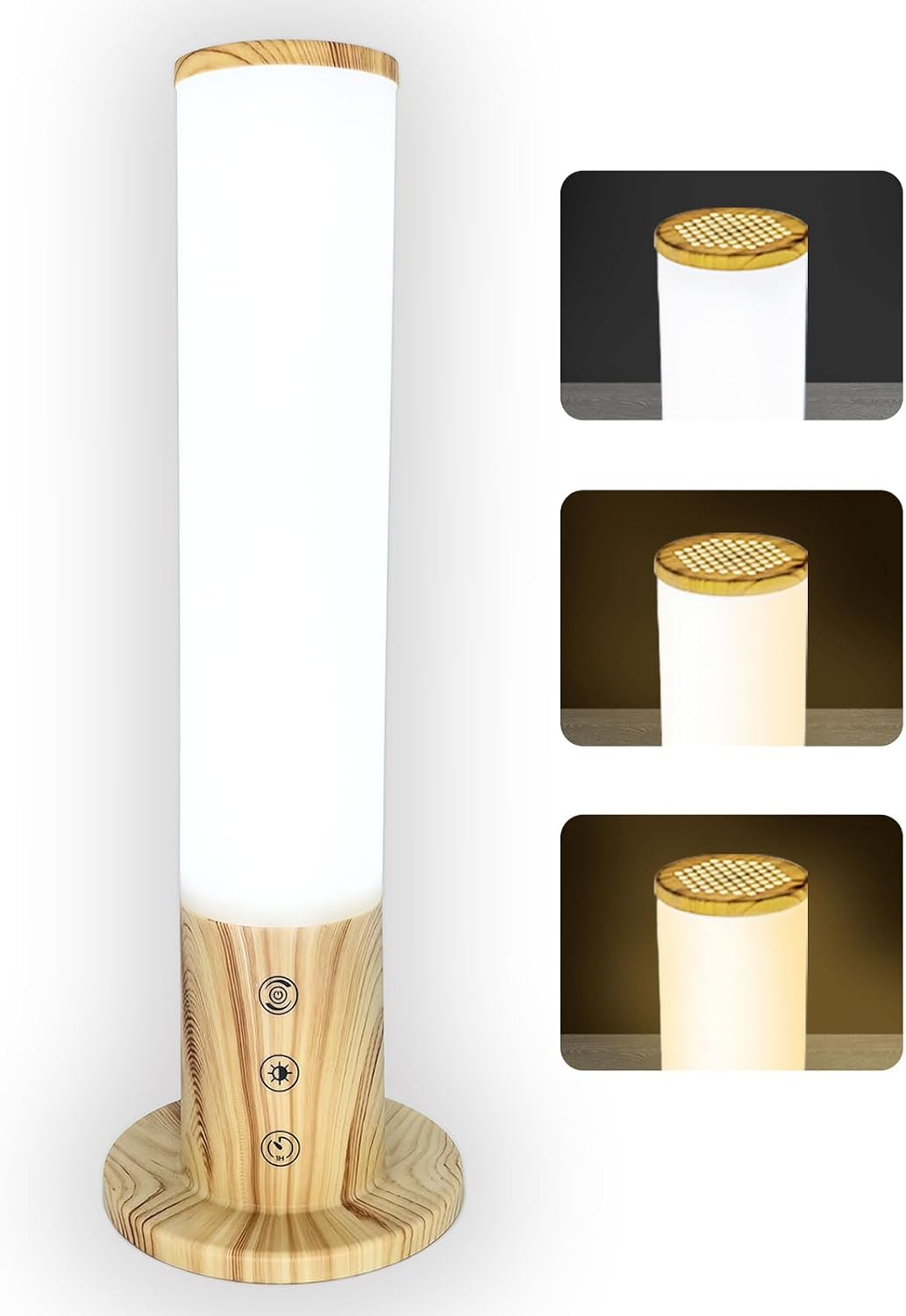 Light Therapy Lamp 10,000 Lux Happy Sunlight Lamps | UV Free with 3 Color Temperature & 4 Brightness Level, Full Spectrum Light Gifts for Home, Office, 11.8”