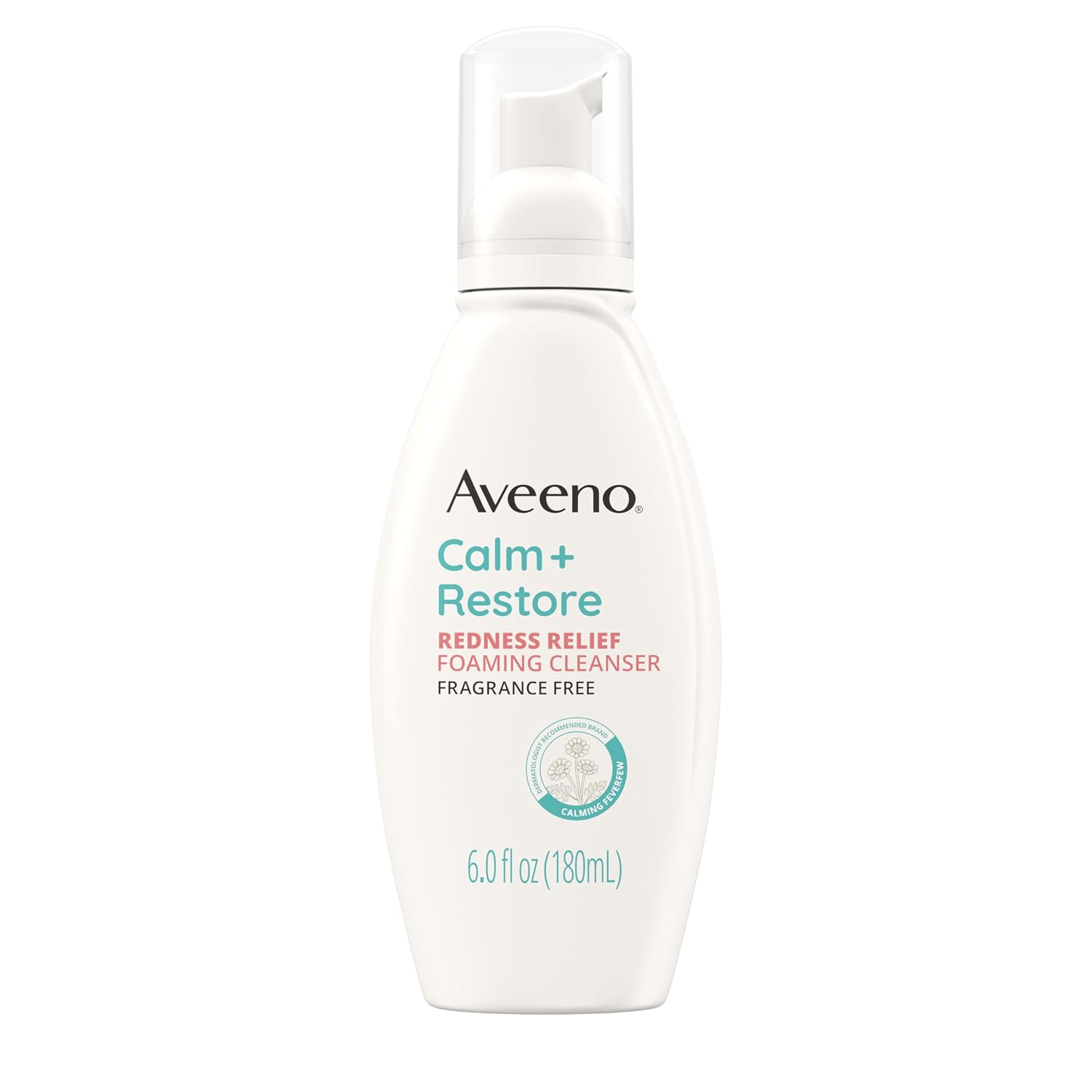 Aveeno Calm + Restore Redness Relief Cleanser, Fragrance Free, 6 fl. oz