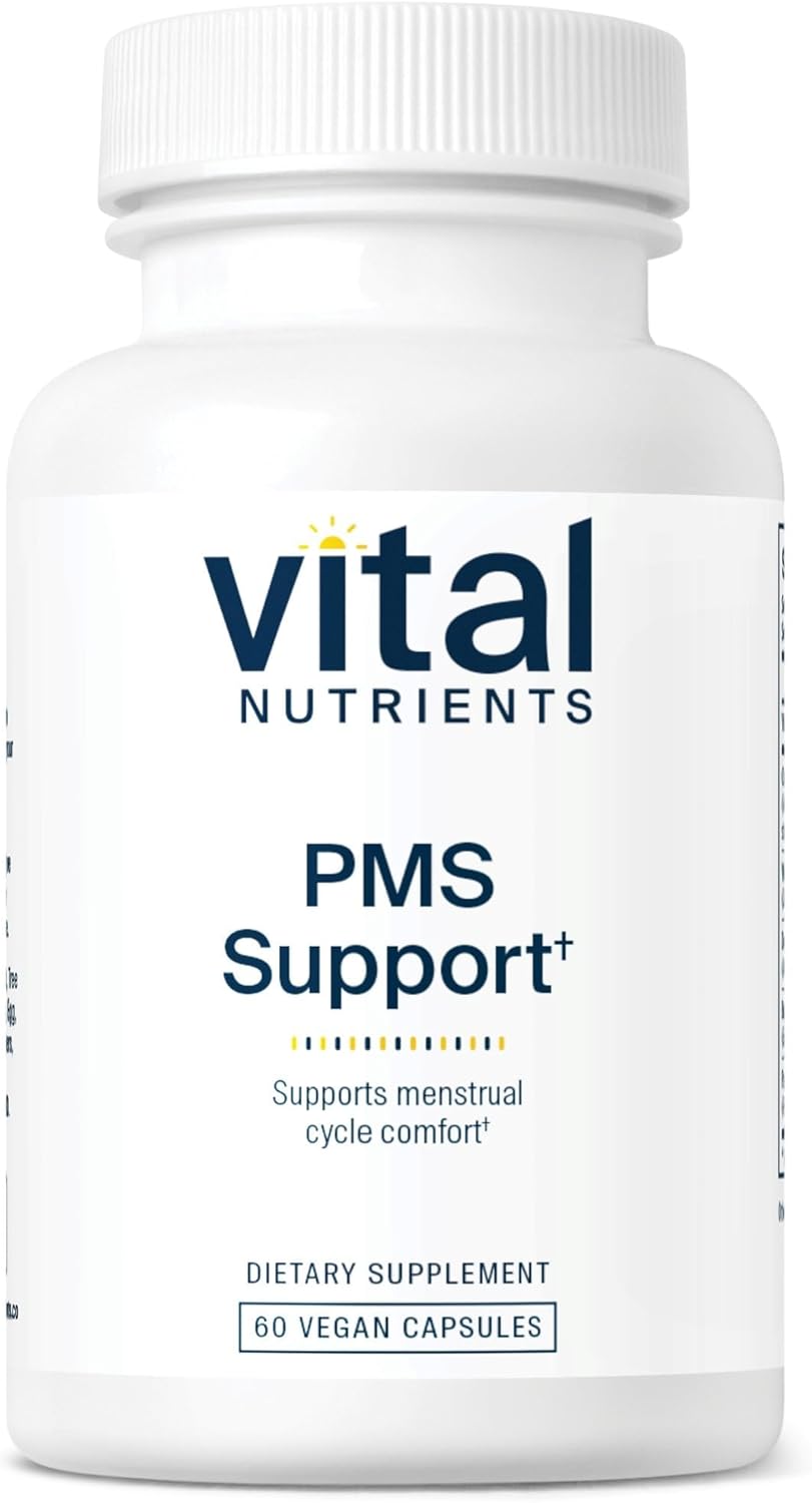 Vital Nutrients PMS Support – Vitex Berry & Passionflower Extract for Premenstrual Health & Hormone Balance* – Vitamin B6 Supplements – Gluten, Dairy, Soy Free – Non-GMO – 60 Capsules