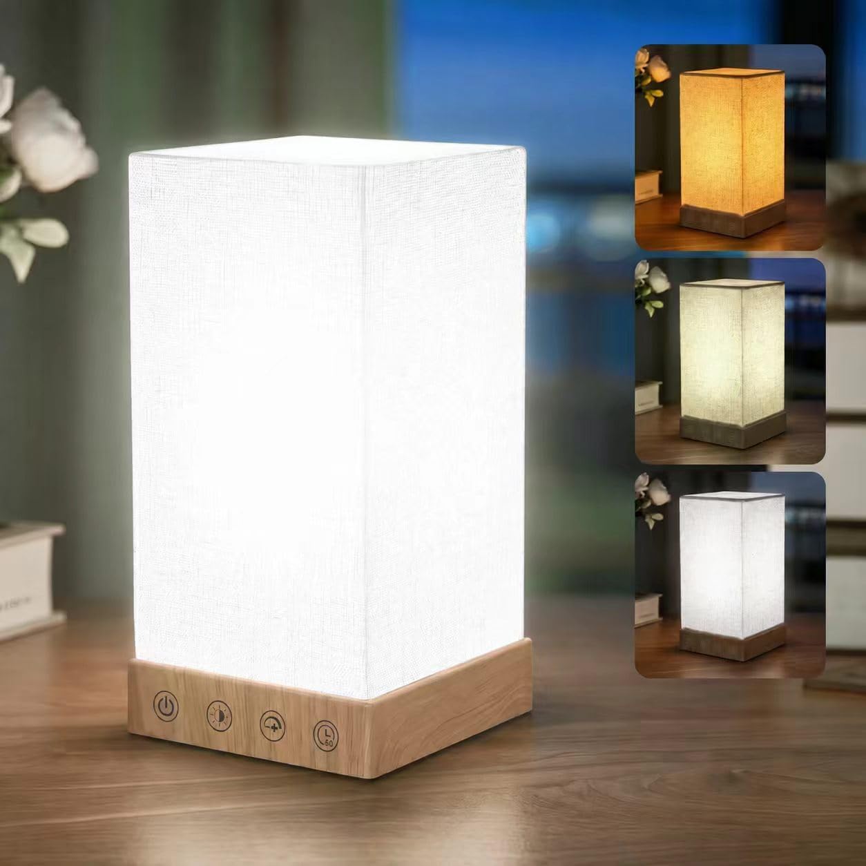 Light Therapy Lamp 10000 Lux Sun Lamp, 5 Brightnes & 3 Color Temperatures, UV-Free Full Spectrum Sunlight with Timer, for Home, Office
