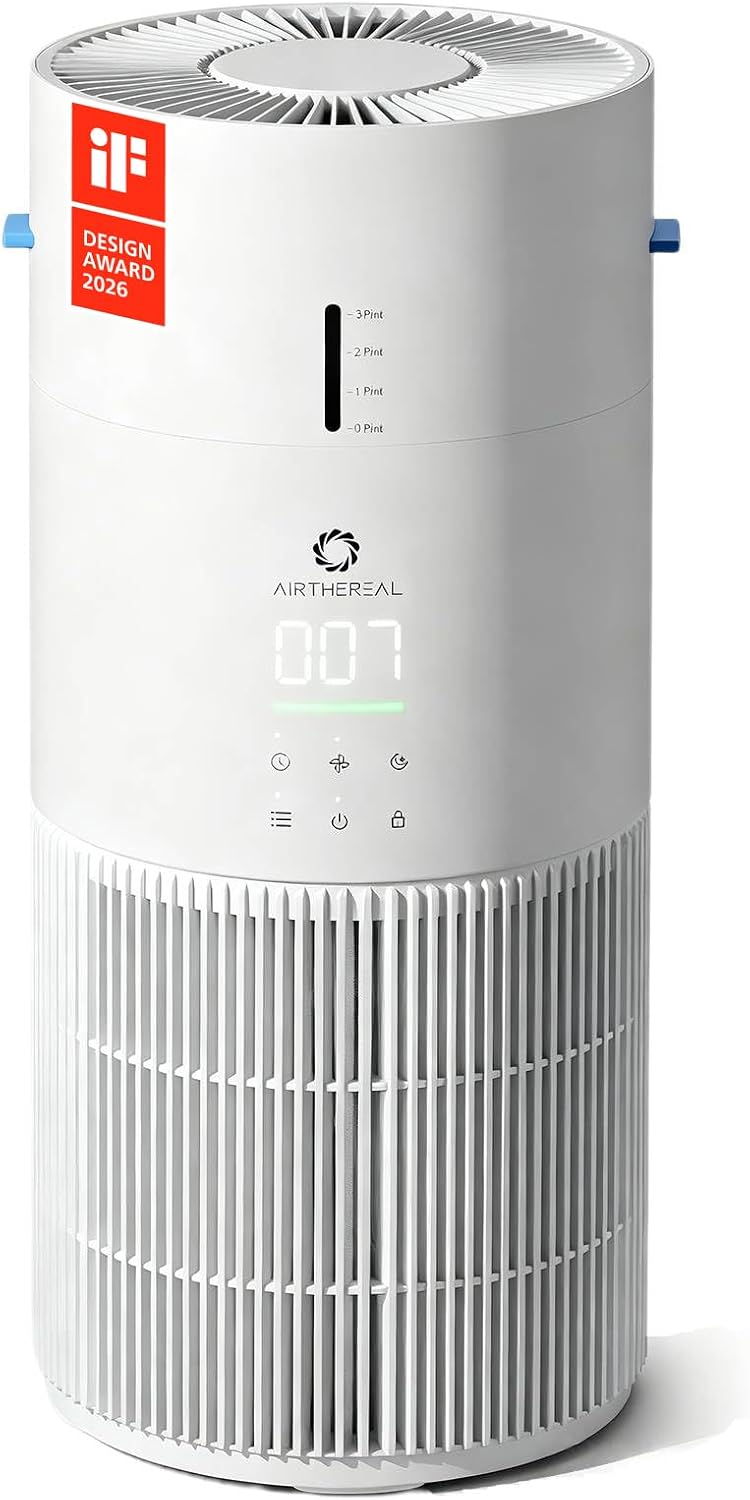 AIRTHEREAL 2-in-1 Air Purifier & Humidifier for Large Room Up to 1200 ft²