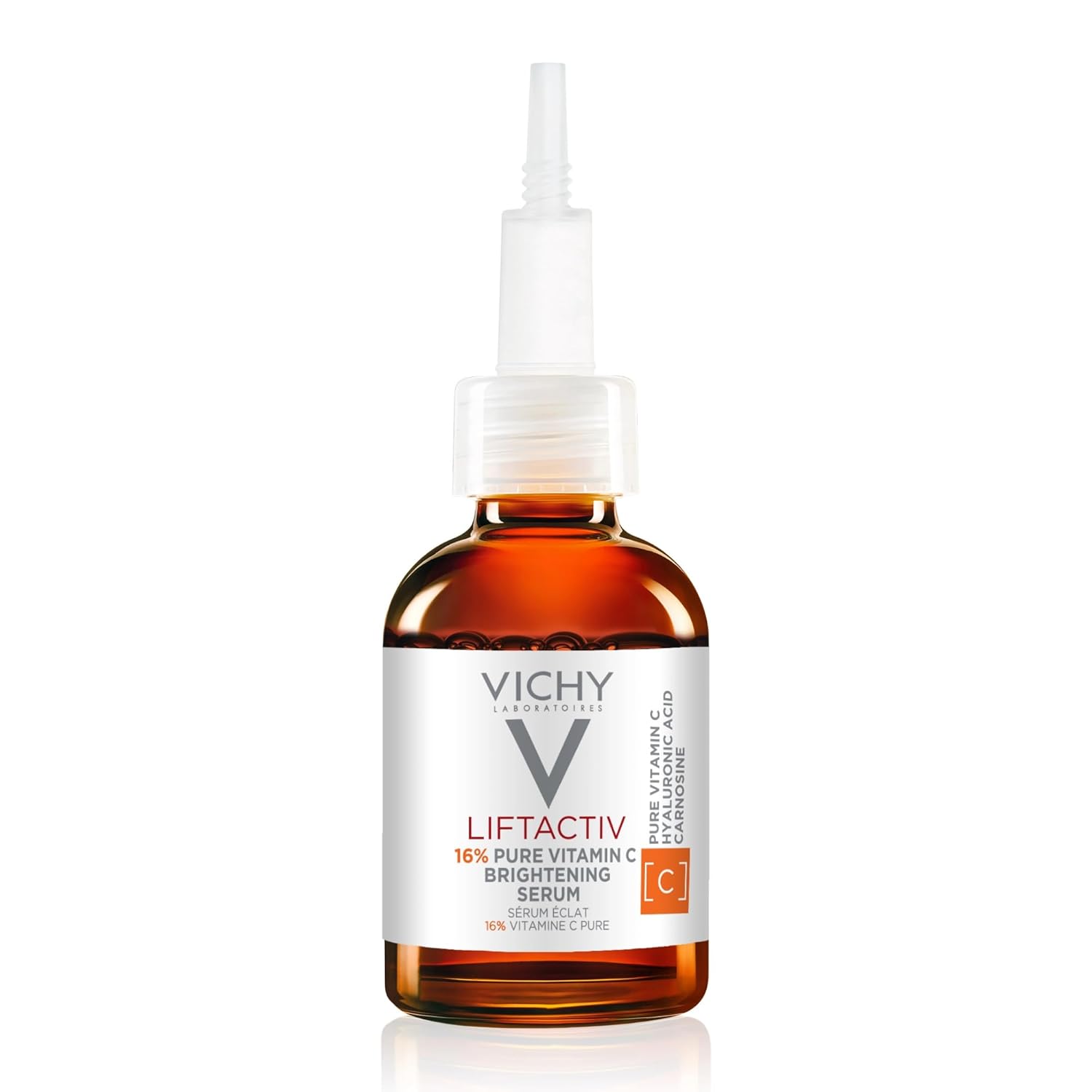 Vichy LiftActiv Vitamin C Anti-Aging Serum for Face with 16% Pure Vitamin C | Anti-aging brightening serum with hyaluronic acid & vitamin E. Helps improve radiance and protects skin from discoloration.