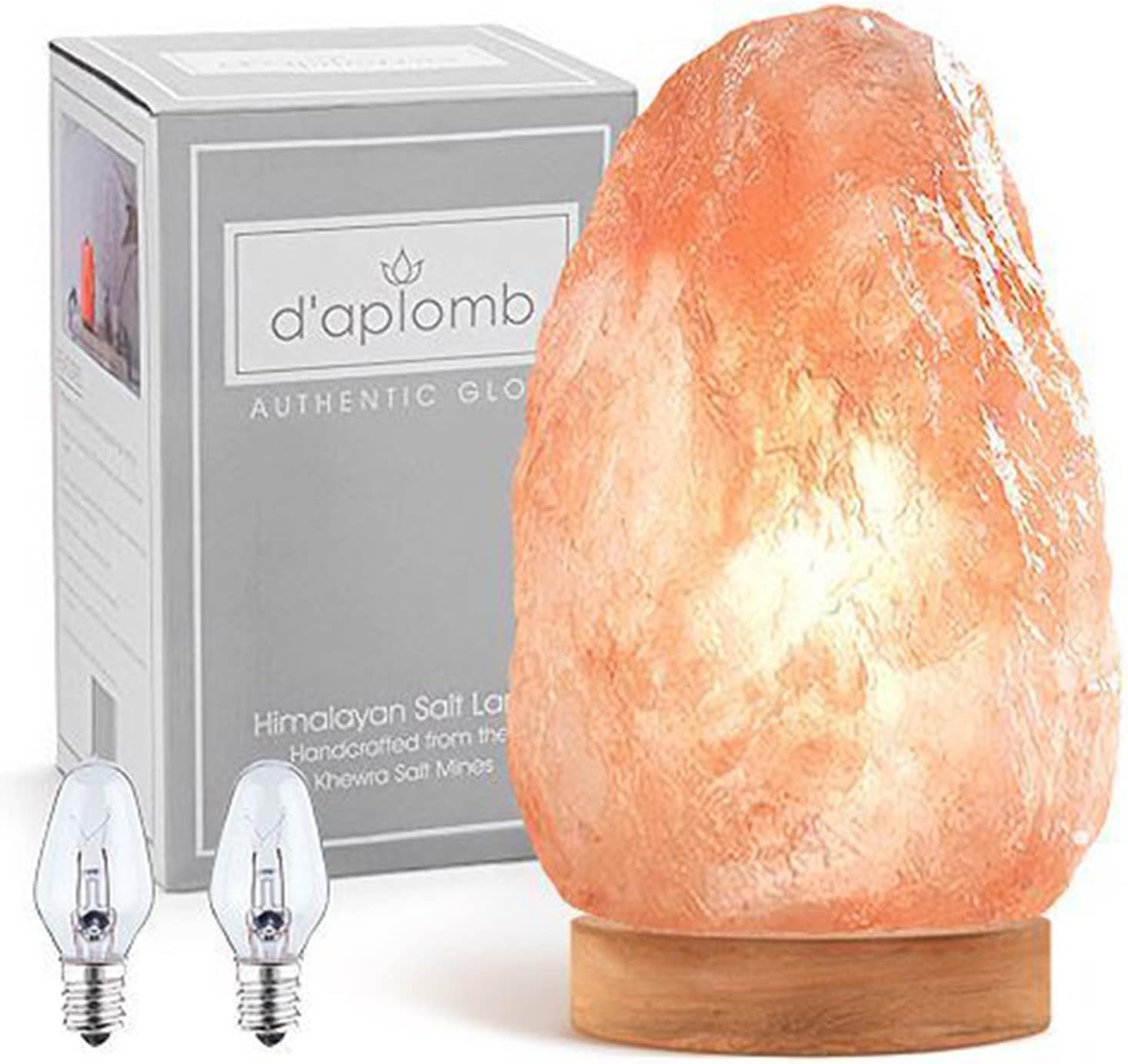 d’aplomb Natural Himalayan Salt Lamp;Large Hand Carved Natural Chunk