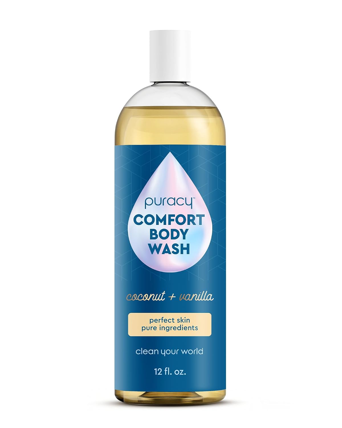 Puracy Body Wash – Natural Body Wash for Women, Men, Kids – Pure Plant Ingredients, Moisturizing Shower Gel, Body Soap for Dry Sensitive Skin, Gently Scented (Coconut Vanilla, 12 oz/355 ml)
