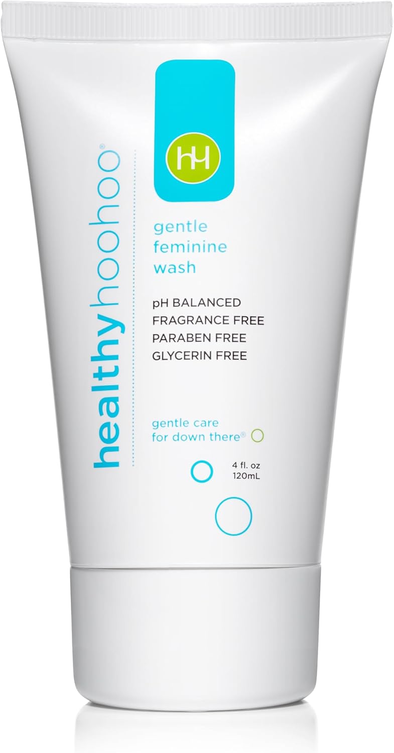 Gentle Feminine Wash for Women, pH Balanced Vulva Cleanser for Sensitive Skin, Plant Based Natural Hygiene, Unscented Vaginal Soap, Paraben and Glycerin Free (4 fl oz)