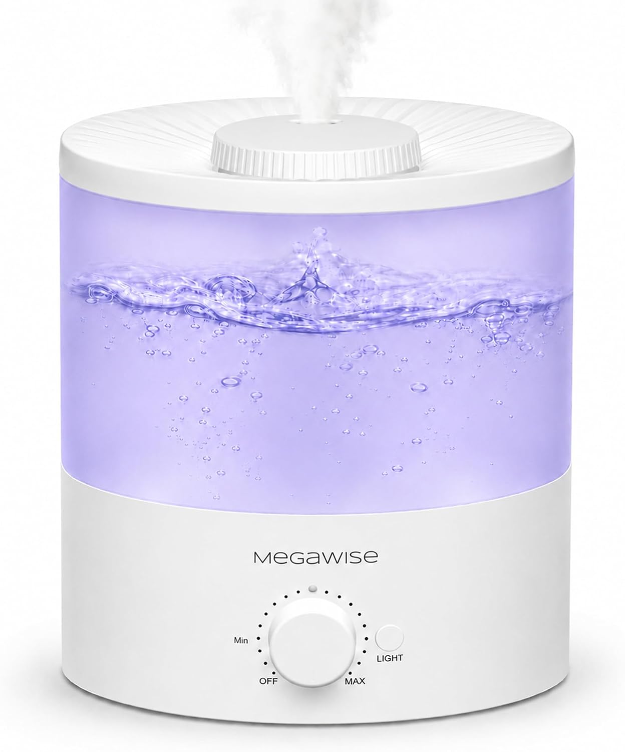 MEGAWISE Cool Mist Humidifier, 2L Tank, Quiet Operation, Auto Shut-Off