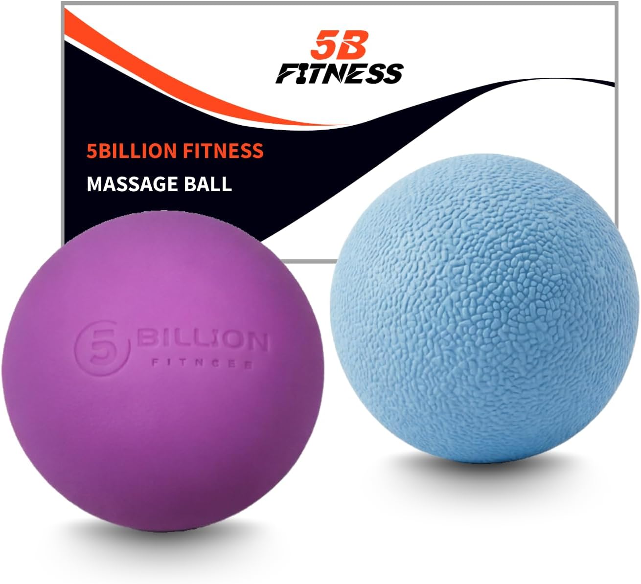 2 Pack Massage Lacrosse Ball Set Deep Tissue Massage Balls for Myofascial Release, Muscle Knot & Trigger Point Therapy – High Density TPE & Natural Rubber for Foot, Back & Shoulder Pain Relief