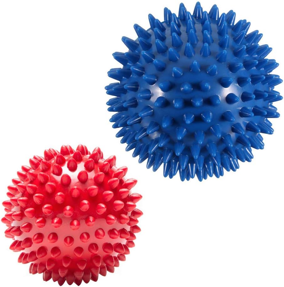 VORNNEX Pack of 2 Spiky Hard Massage Balls – Foot Arch Trainer Plantar Fasciitis, Muscle Massager Ball Exercise