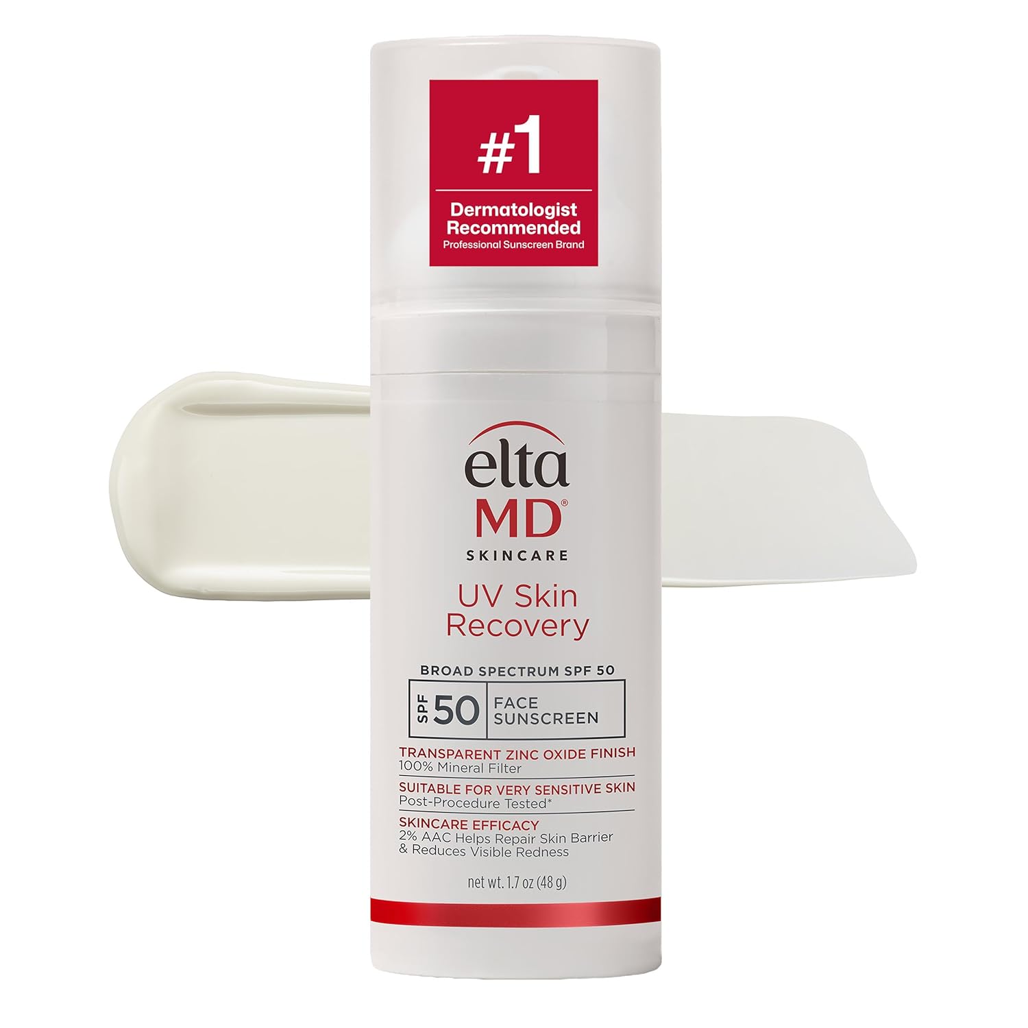 EltaMD UV Skin Recovery 100% Mineral Face Sunscreen, SPF 50