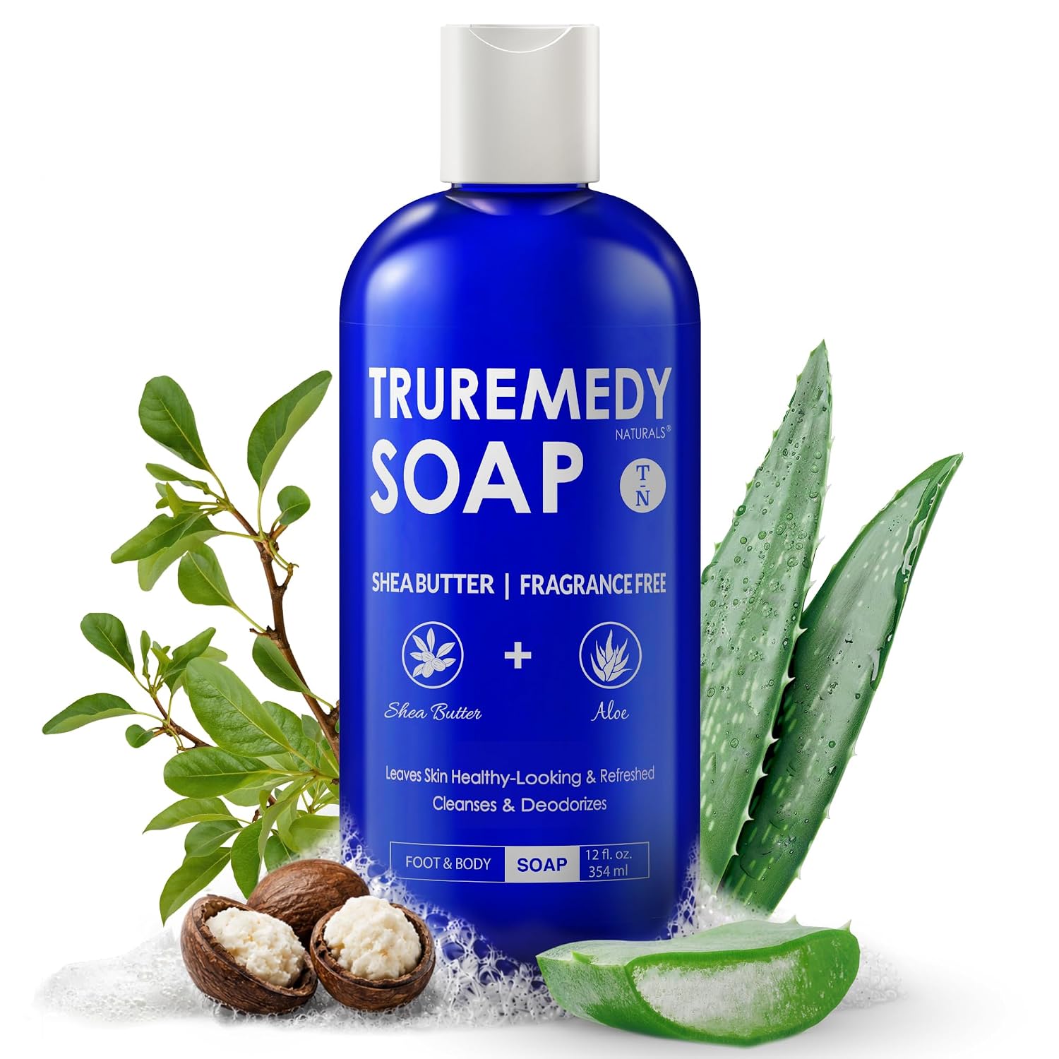 Truremedy Naturals Body Wash, Fragrance Free (12oz)