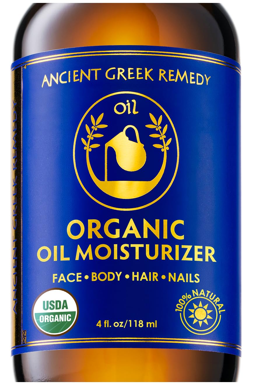 Organic Body & Face Oil for Dry Skin, Hydrating After Shower Moisturizer | Lightweight Nourishing Body Oil & Facial Oil, Natural Cold-Pressed Almond, Olive, Jojoba, Rosehip & Lavender Oils, Vitamin E