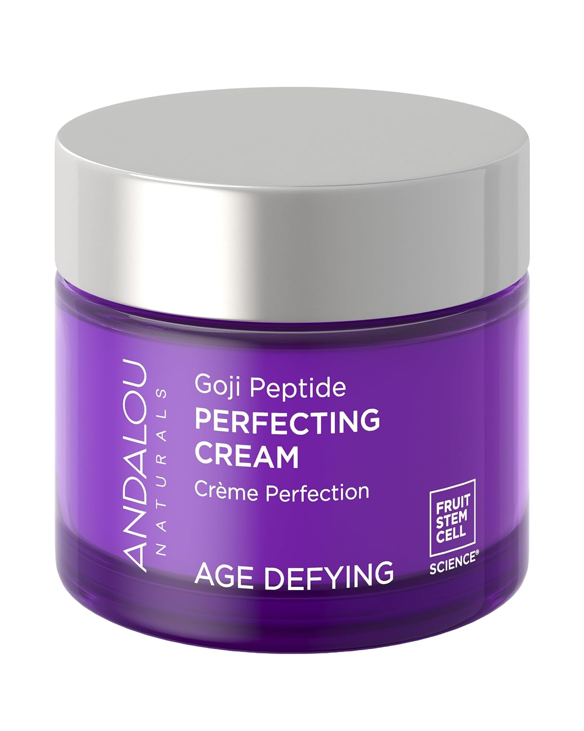 Andalou Naturals Goji Peptide Perfecting Cream (1.7 fl oz) | Age Defying Face Moisturizer with Resveratrol, CoQ10, Supports Skin Collagen and Elastin, Improves Appearance of Wrinkles