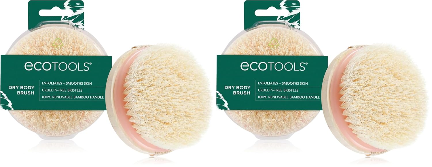 EcoTools Dry Body Brush, for Post Shower & Bath Skincare Routine, Removes Dirt & Promotes Blood Circulation, Helps Reduce Appearance of Cellulite, Eco-Friendly, Vegan & Cruelty-Free, 1 Count