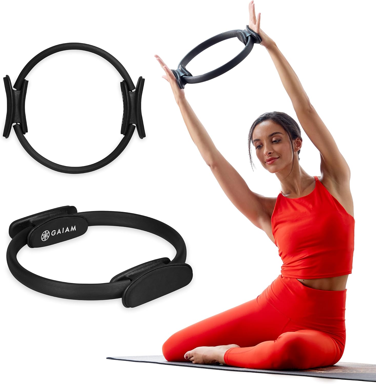 Gaiam Pilates Ring Fitness Circle, Toning Arms, Legs & Core