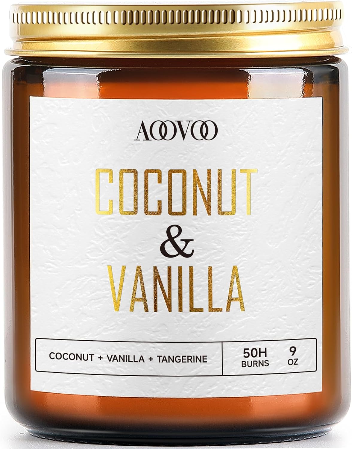 AOOVOO Coconut Vanilla Candles – 9 oz Scented Candles