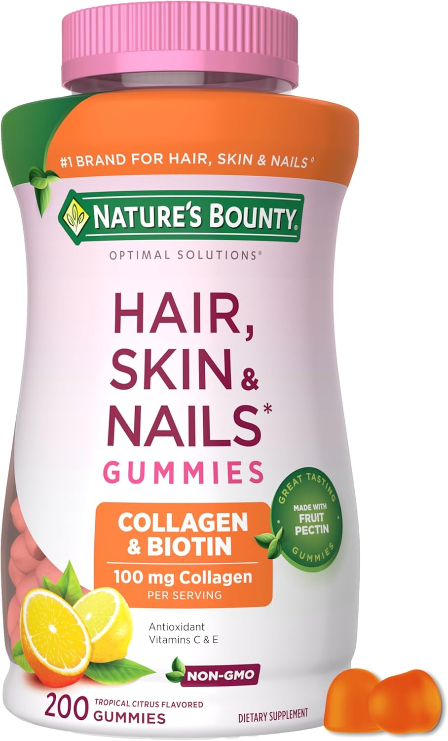 Nature’s Bounty Optimal Solutions Hair, Skin & Nail Collagen Pectin Gummies