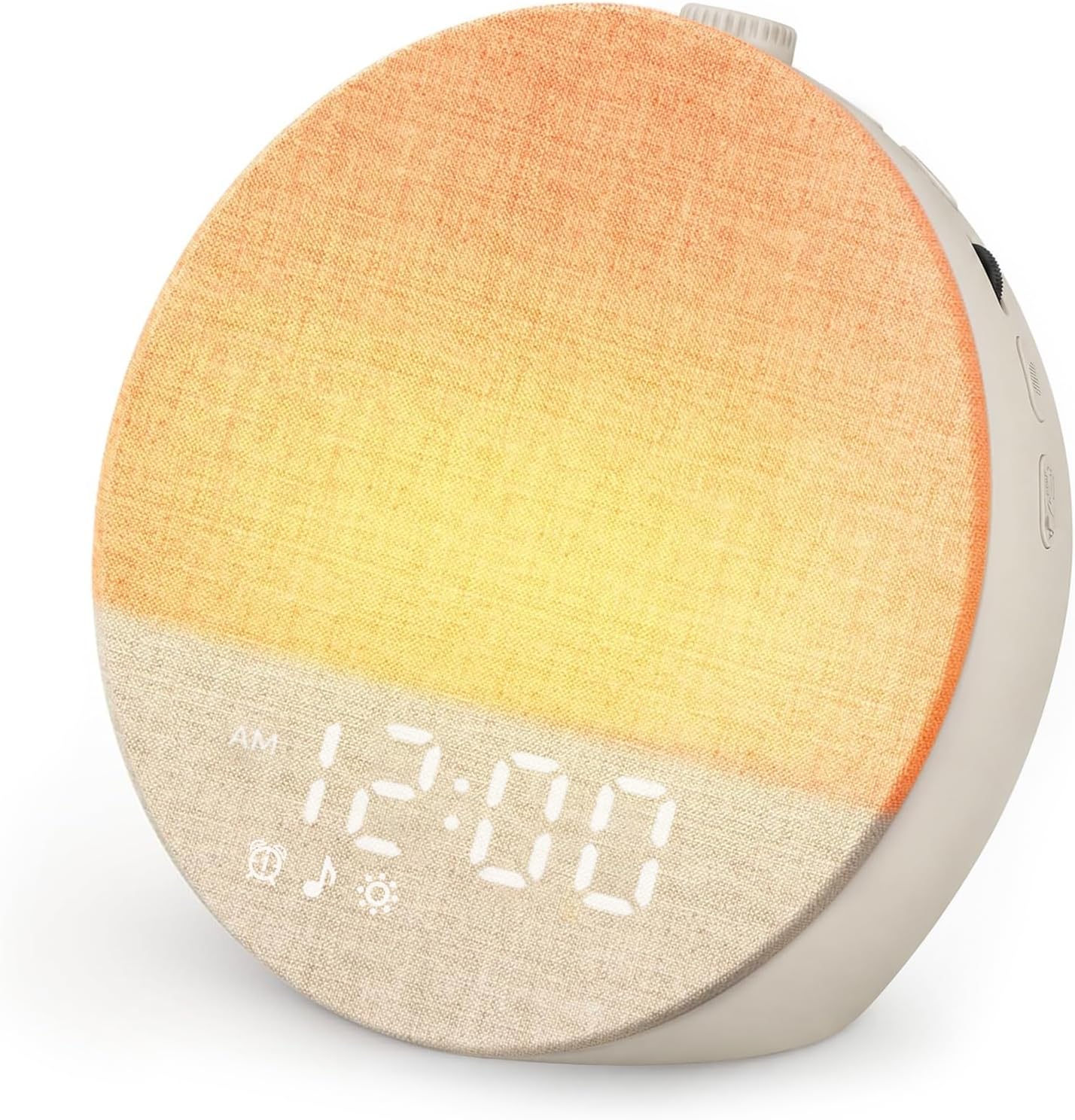 Geuuap Sunrise Alarm Clock, Natural Wake-Up Light White Noise Machine,Khaki