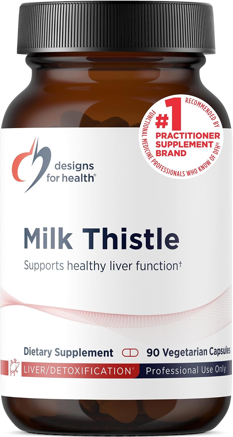 Designs for Health Milk Thistle Extract, Detox Supplement, 90 Capsules