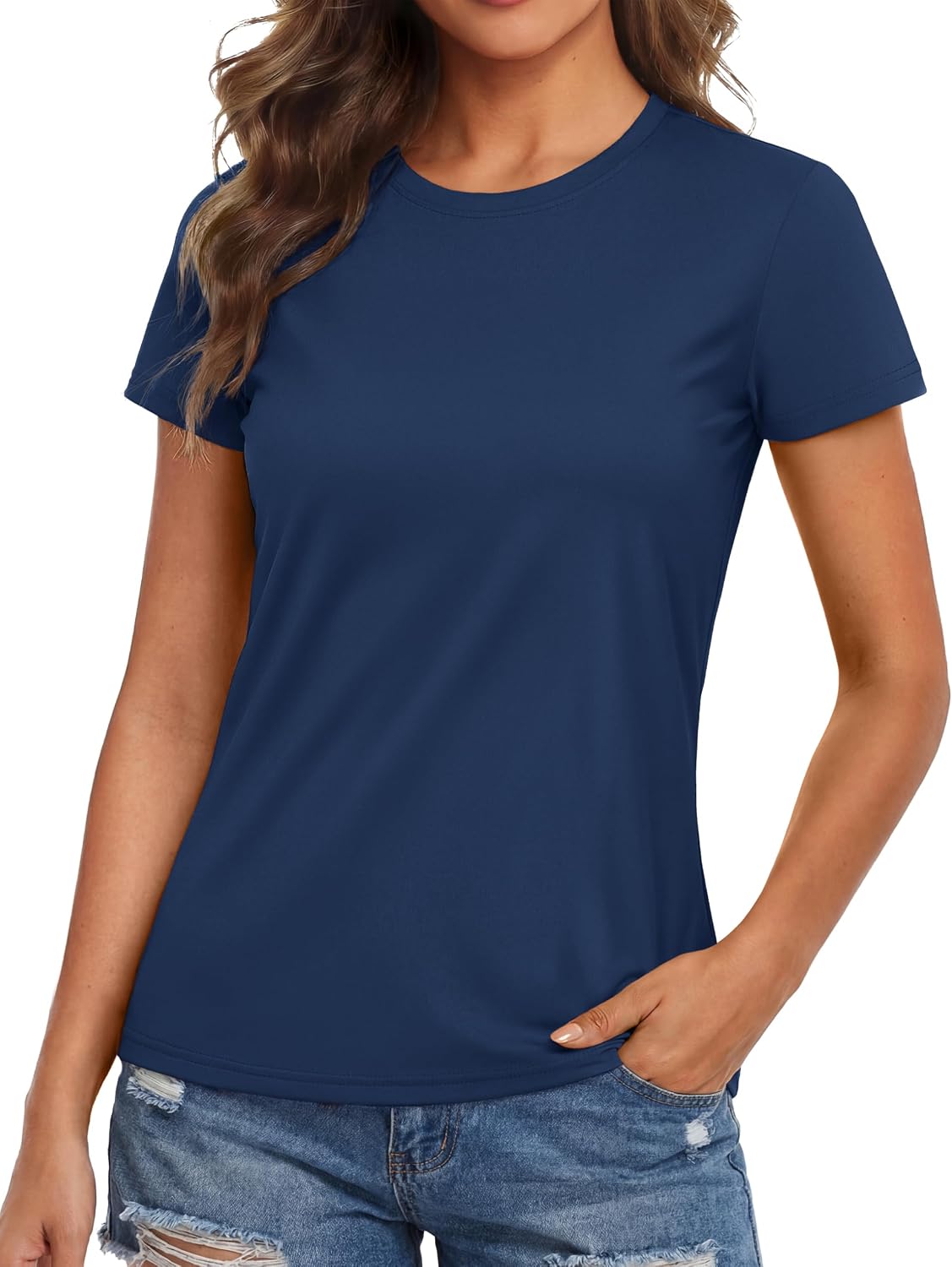 MAGCOMSEN Women’s Workout Tops Short Sleeve Shirts UPF 50+ Quick Dry Athletic Sun Protection Rash Guard for Women