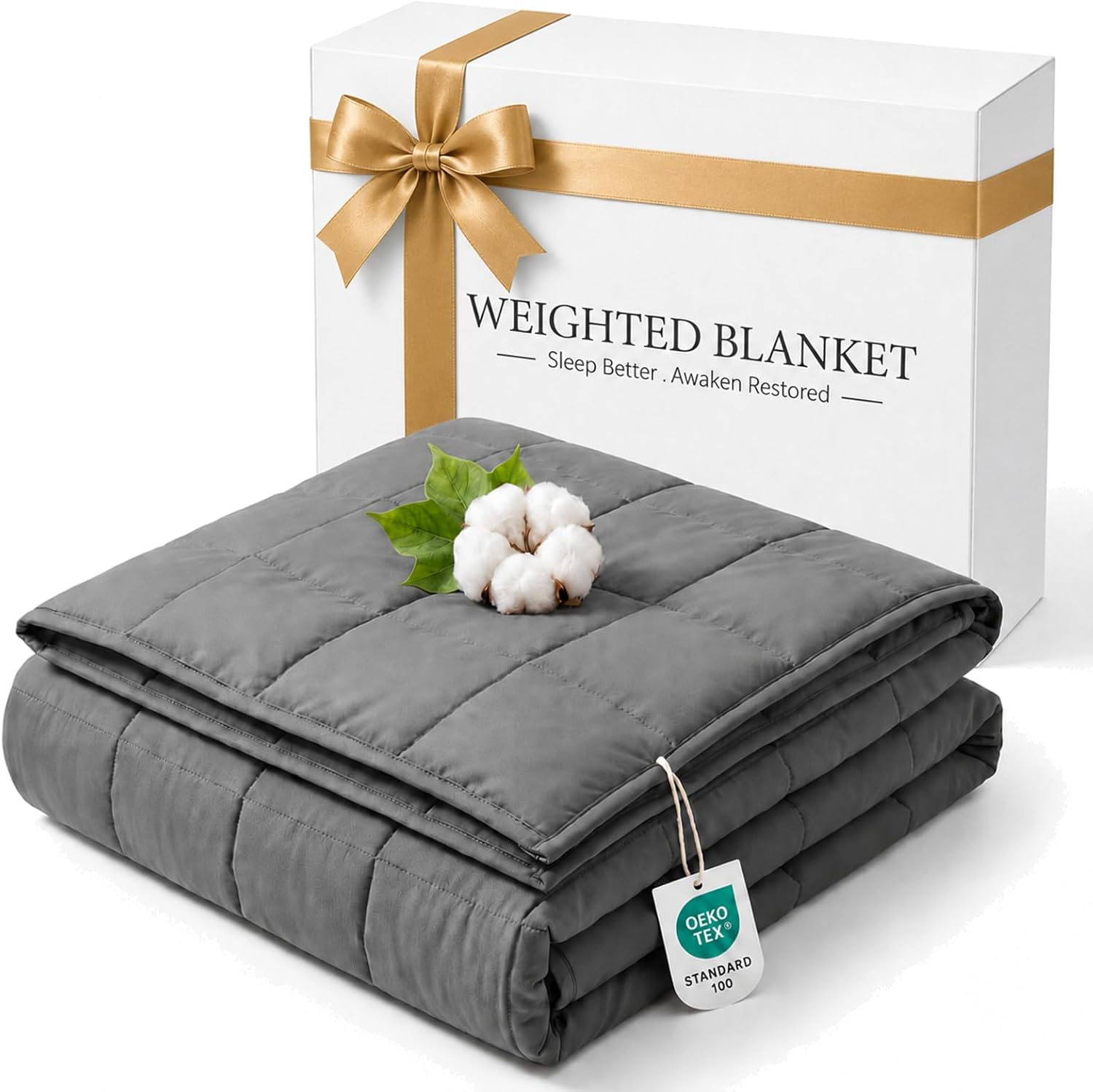 Smart Queen Weighted Blanket for Adults 60” x 80” with Box 20lbs